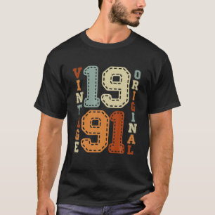 T-shirt 30e anniversaire Cadeau depuis l'année 1991 Vintag