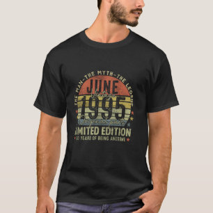 T-shirt 30e anniversaire Cadeaux Vintage juin 1995 30 ans