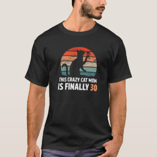 T-shirt 30E Anniversaire Chat Maman Cadeaux Pour Femmes Fe
