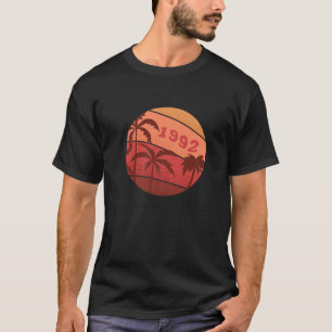 T-shirt 30E Anniversaire Classic Palm Sunset Birthda