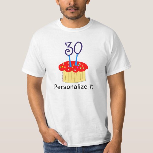 T-shirt 30e anniversaire Cupcake (Devant)