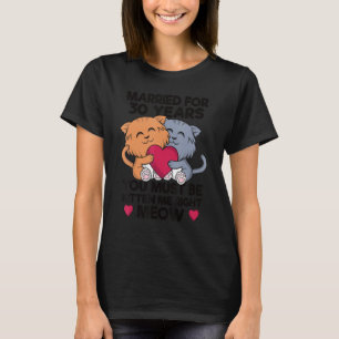 T-shirt 30e anniversaire de mariage marié 30 ans chat mino