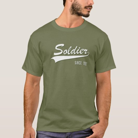 T-shirt 30E Anniversaire De Soldat En Service Depuis 1992  (Devant)