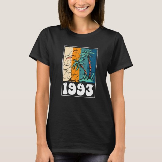 T-shirt 30e anniversaire Design u2013 1993 Palmiers d'été (Devant)
