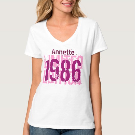 T-shirt 30e anniversaire Gift 1986 Limited Edition V65F (Devant)