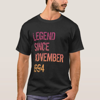 T-shirt 30e anniversaire Hommes Légende Femmes Né Novembre