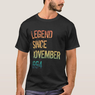 T-shirt 30e anniversaire Hommes Légende Femmes Né Novembre