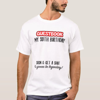 T-shirt 30E Anniversaire Livre D'Invitation - Signer Et Ob