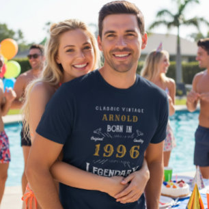 T-shirt 30e anniversaire Né en 1996 Légende Personnalisé