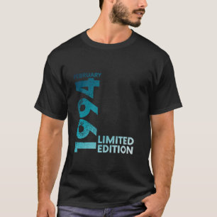 T-shirt 30e anniversaire Vintage 1994 février 30 ans homme