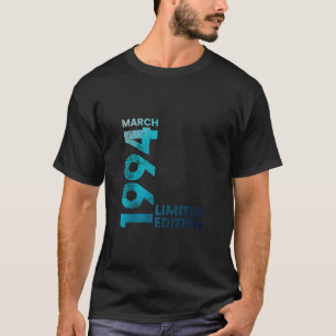 T-shirt 30e anniversaire Vintage 1994 Mars 30 ans Hommes F
