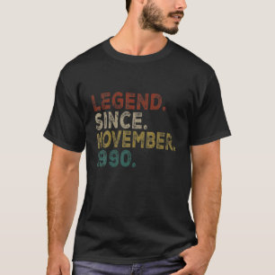 T-shirt 30e anniversaire Vintage Rétro Novembre 1990 Don 3