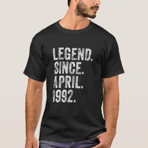 T-shirt 30e jour d'avril Born 30 ans Legend Since 19
