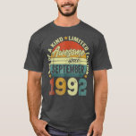 T-shirt 30th Birthday Gift 30 Year Old Awesome Since Septe<br><div class="desc">30th Birthday Gift 30 Year Old Awesome Since September 1992  .</div>