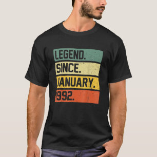 T-shirt 30Th Birthday Gift 30 Years Old Legend Since Janua