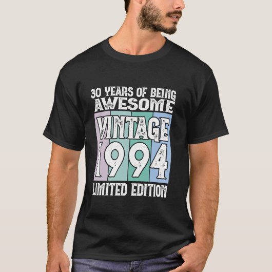 T-shirt 30th Birthday Limited Edition Né en 1994 Long Sl (Devant)