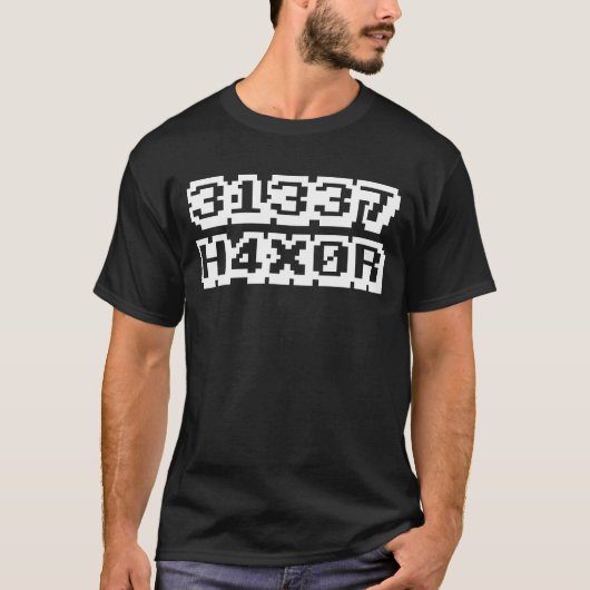 T-SHIRT 31337 H4X0R (Devant)