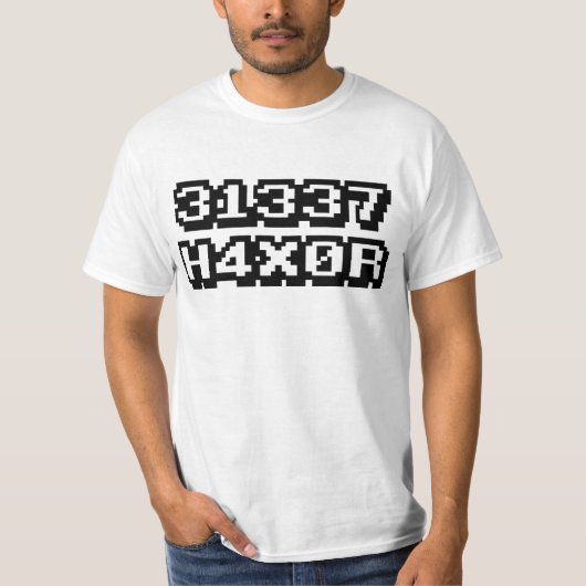 T-SHIRT 31337 H4X0R (Devant)
