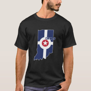 T-shirt 317 Circle City Drapeau Indianapolis Indiana Napto