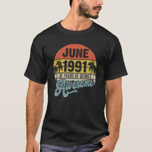 T-shirt 31 ans Awesome depuis juin 1991 31e anniversaire