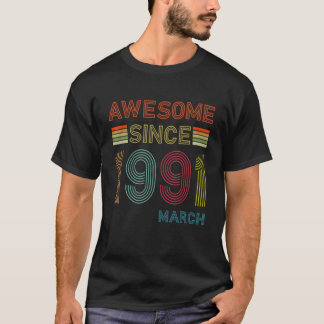 T-shirt 31 ans Awesome depuis mars 1991 31e anniversaire