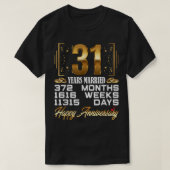 T-shirt 31 ans de mariage - Funny 31ème anniversaire de Ma (Design devant)