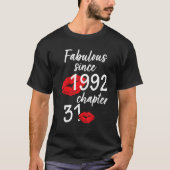 T-shirt 31 Ans Et Fabuleux anniversaire depuis 1992 chap (Devant)
