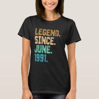 T-shirt 31 Ans Légende depuis juin 1991 31ème anniversaire
