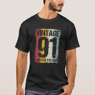T-shirt 31 Ans Vintage 1991 31Décoration D'Anniversaire
