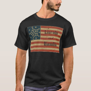 T-shirt 31 étoile Lincoln 1860 et drapeau américain de
