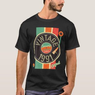 T-shirt 31 Years Birthday Man 1991 January Vinyl Turntable