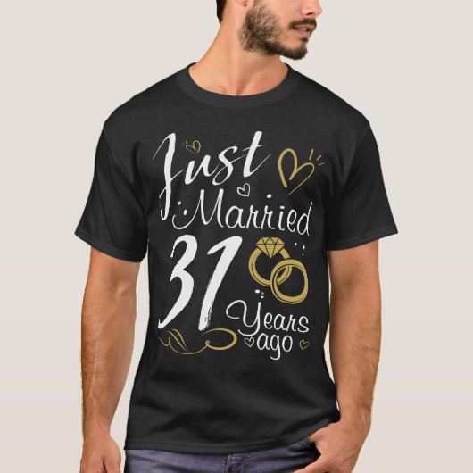 T-shirt 31e anniversaire de Mariage. Marié il y a 31 ans (Devant)