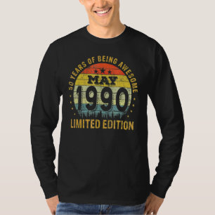 T-shirt 32 ans Awesome depuis mai 1990 50e anniversaire