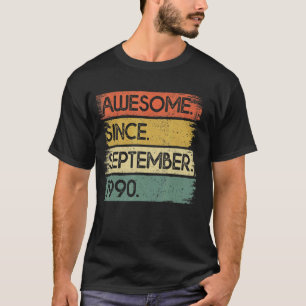 T-shirt 32 Ans Awesome Depuis Septembre 1990 32nd Bi