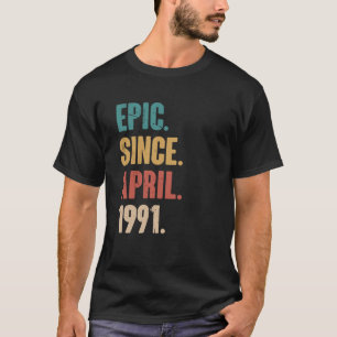 T-shirt 32 Ans Vintage 1991 Anniversaire 32ème Décoration