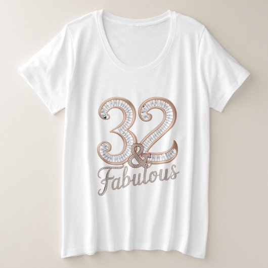 T-shirt - 32 & Uitstekend (Design voorkant)
