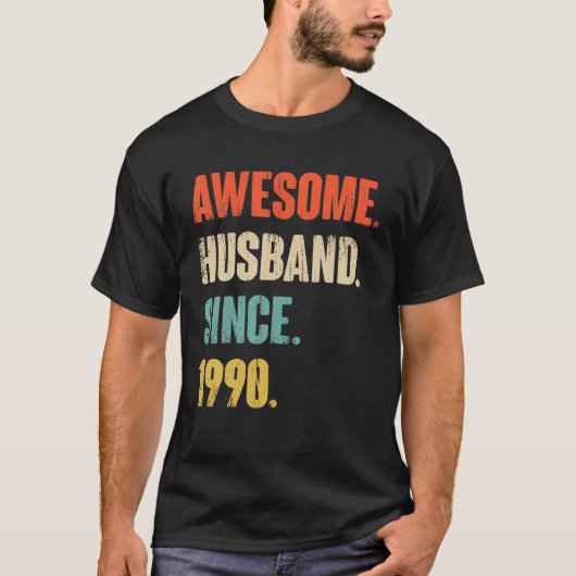T-shirt 32 Wedding Aniversary Gift Him - Awesome Husband S (Devant)
