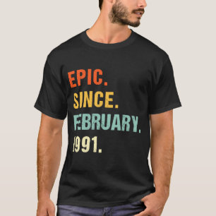 T-shirt 32e anniversaire Epic depuis février 1991 32 ans O