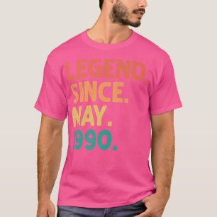 T-shirt 32e anniversaire Légende depuis mai 1990 32 ans V