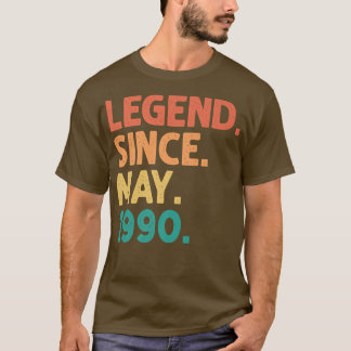 T-shirt 32e anniversaire Légende depuis mai 1990 32 ans V