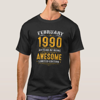T-shirt 32E Cadeaux Anniversaires 32 Ans Awesome Depuis Fé
