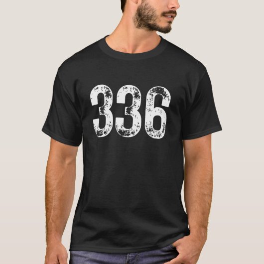 T-shirt 336 Area Code Greensboro NC Mobile Telephone Area (Devant)