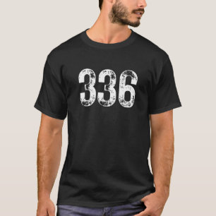 T-shirt 336 Indicatif régional Greensboro NC Zone téléphon