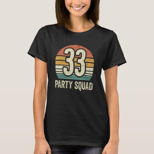 T-shirt 33 Anniversaire 33 Équipe d'équipages 33e Groupe A (Devant)