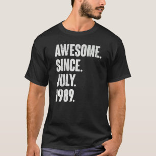 T-shirt 33 Ans 33ème Anniversaire Awesome Depuis Juillet 1
