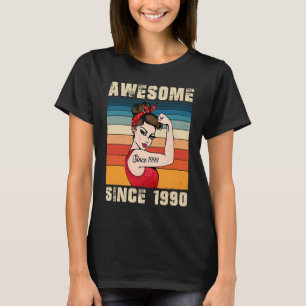 T-shirt 33 ans Awesome depuis 1990 33ème anniversaire femm