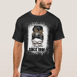 T-shirt 33 ans Awesome depuis 1990 Leopard 33e naissance