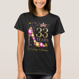 T-shirt 33 Ans D'Être Impressionnant 33 Ans 33E Anniversai