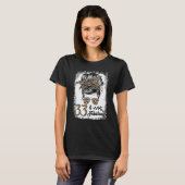 T-shirt 33 ans Fabuleux Messy Bun Leopard 33e naissance (Devant entier)