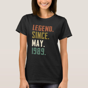 T-shirt 33 Ans Légende depuis mai 1989 33ème anniversaire